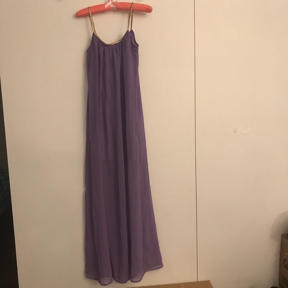 Lavender full length maxi dress
